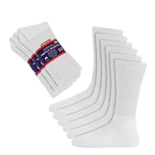 DIAMOND STAR Wholesale Bulk Lots Diabetic Socks, Non-Binding Circulatory Cushion Cotton Crew Diabetic Socks for Men Women Menswear 1-5 Dozen